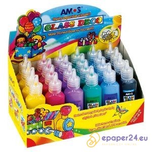 FARBY WITRAŻOWE AMOS 22ml*4*6 KOLORÓW FARBY WITRAŻOWE AMOS 22ml*4*6 KOLORÓW