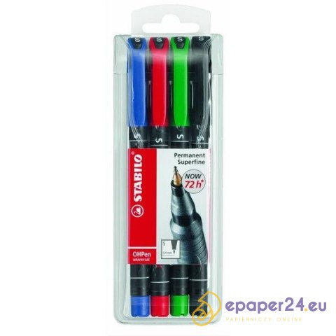 FOLIOPIS STABILO OHPEN UNIVERSAL 0,4mm 4 KOLORY FOLIOPIS STABILO OHPEN UNIVERSAL 0,4mm 4 KOLORY