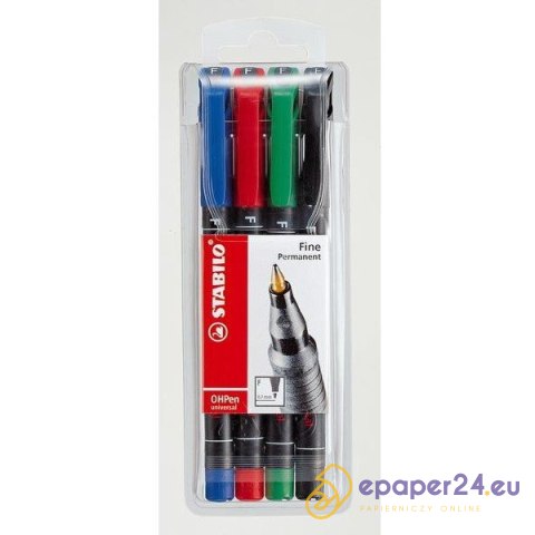 FOLIOPIS STABILO OHPEN UNIVERSAL 0,7mm 4 KOLORY FOLIOPIS STABILO OHPEN UNIVERSAL 0,7mm 4 KOLORY