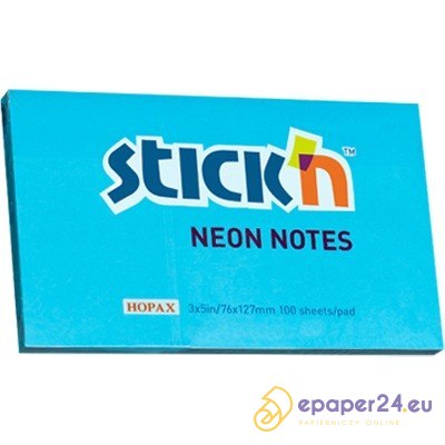 KARTECZKI STICK'N 76*127mm NIEBIESKIE NEON (100) KARTECZKI STICK'N 76*127mm NIEBIESKIE NEON (100)