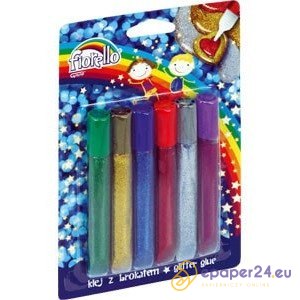 KLEJ Z BROKATEM FIORELLO 13ml*6 KOLORÓW KLEJ Z BROKATEM FIORELLO 13ml*6 KOLORÓW