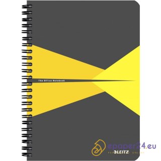 KOŁONOTATNIK LEITZ OFFICE A4/90K KRATKA ŻÓŁTY