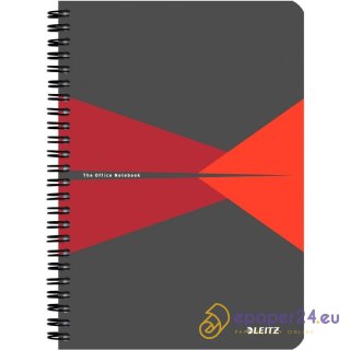 KOŁONOTATNIK LEITZ OFFICE A5/90K KRATKA CZERWONY