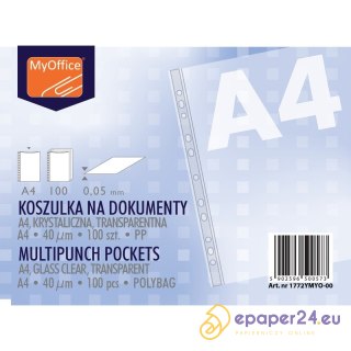 Koszulki MyOffice A4/50µm krystaliczne (100)