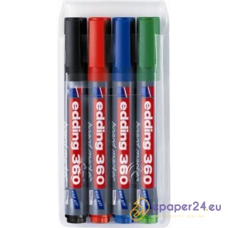 Markery do tablic Edding 360 4 kolory