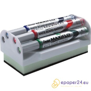 Markery do tablic Pentel Maxiflo MWL5S (+ czyścik) 4 kolory