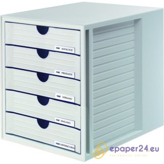 Pojemnik 5 szuflad Han szary