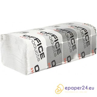 Ręczniki składane Office Products ZZ 1w makulatura białe (20x200)
