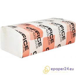 Ręczniki składane Office Products ZZ 2w celuloza białe (20x150)