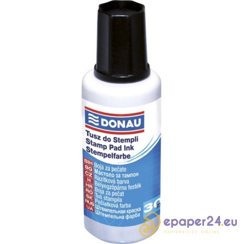 Tusz do pieczątek Donau 30ml czarny Tusz do pieczątek Donau 30ml czarny