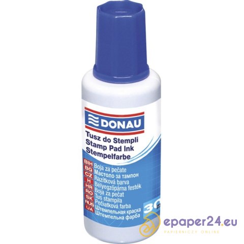 Tusz do pieczątek Donau 30ml niebieski Tusz do pieczątek Donau 30ml niebieski
