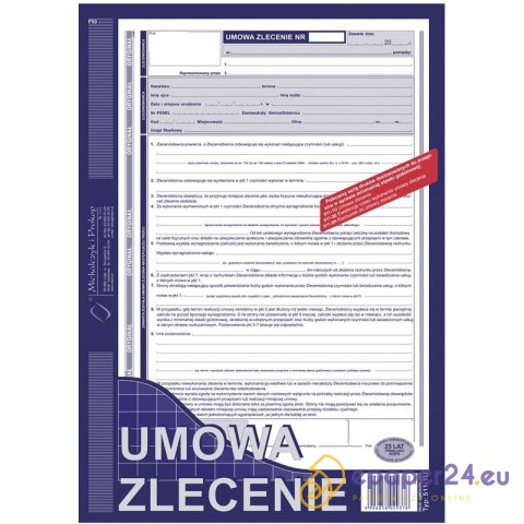 UMOWA ZLECENIE A4 (O+1K) UMOWA ZLECENIE A4 (O+1K)