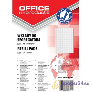 Wkład do segregatora Office Products A4/50k kratka kolor
