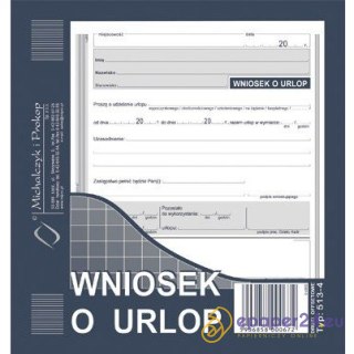 WNIOSEK O URLOP 2/3 A5 (OFFSET)