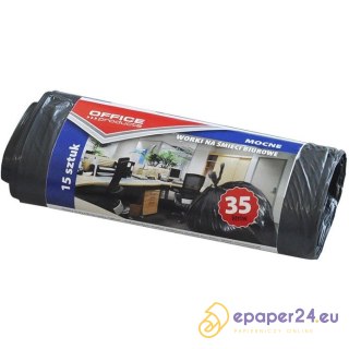 Worki na śmieci Office Products 35L LDPE czarne (15)