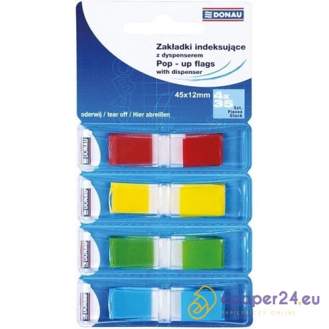 Zakładki Donau 12x45mm 4 kolory (4x35) Zakładki Donau 12x45mm 4 kolory (4x35)