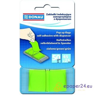 Zakładki Donau 25x45mm zielone (50)