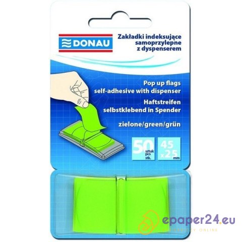 Zakładki Donau 25x45mm zielone (50) Zakładki Donau 25x45mm zielone (50)