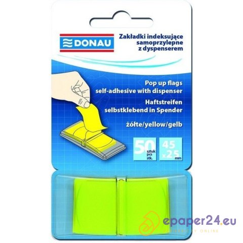 Zakładki Donau 25x45mm żółte (50) Zakładki Donau 25x45mm żółte (50)