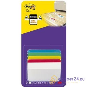 ZAKŁADKI POST-IT 38x50.8mm WYGIĘTE 4 KOLORY (4x6)