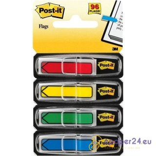 ZAKŁADKI POST-IT 12*43mm STRZAŁKI 4 KOLORY (4*24)
