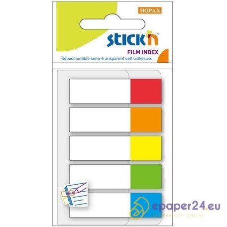 ZAKŁADKI STICK'N 12*45mm 5 KOLORÓW (5*20) ZAKŁADKI STICK'N 12*45mm 5 KOLORÓW (5*20)