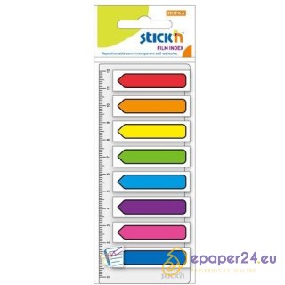 ZAKŁADKI STICK'N 12*45mm 8 KOLORÓW + LINIJKA (8*15)
