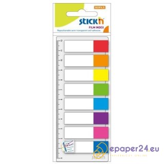 ZAKŁADKI STICK'N 12*45mm 8 KOLORÓW + LINIJKA (8*15)