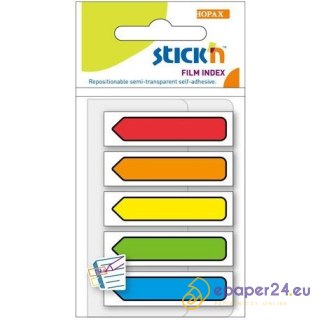 ZAKŁADKI STICK'N 12x45mm STRZAŁKI 5 KOLORÓW (5x20)