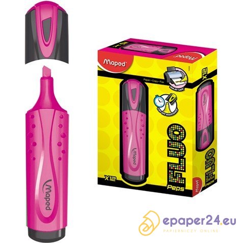 ZAKREŚLACZ MAPED FLUO PEPS RÓŻOWY ZAKREŚLACZ MAPED FLUO PEPS RÓŻOWY