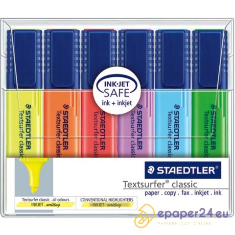 ZAKREŚLACZE STAEDTLER TEXTSURFER 6 KOLORÓW