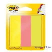 ZAKŁADKI POST-IT 26x76mm 3 KOLORY (3x100)