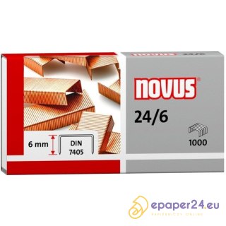 ZSZYWKI NOVUS 24/6 MIEDZIOWANE (1000)