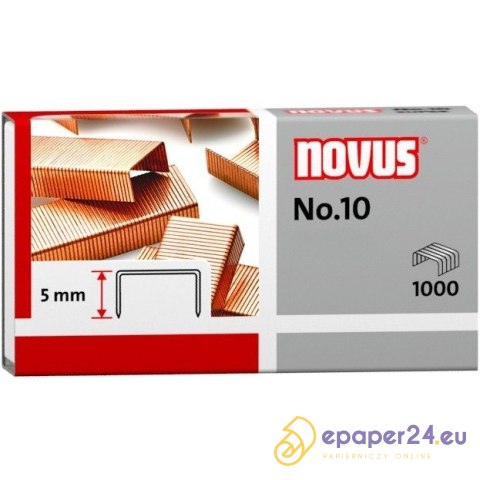 ZSZYWKI NOVUS No.10 MIEDZIOWANE (1000) ZSZYWKI NOVUS No.10 MIEDZIOWANE (1000)