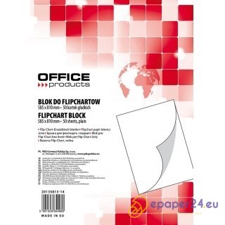 Blok do flipchartu Office Products 58.5x81cm gładki (50) Blok do flipchartu Office Products 58.5x81cm gładki (50)