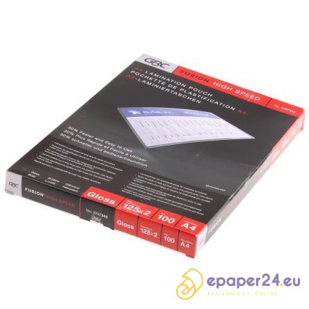 FOLIA LAMINACYJNA GBC HighSpeed A4/2x125µm BŁYSK (100) FOLIA LAMINACYJNA GBC HighSpeed A4/2x125µm BŁYSK (100)