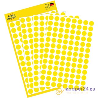 KÓŁKA AVERY śr.8mm TRWAŁE ŻÓŁTE (4*104)