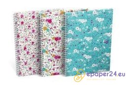 Kołozeszyt Oxford Floral A5/60k kratka mix kolorów