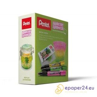 MARKERY OLEJOWE PENTEL MMP20 3 KOLORY+ŚWIECZNIK