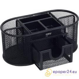 METALOWY PRZYBORNIK NA BIURKO CZARNY