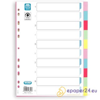 PRZEKŁADKI KARTONOWE ELBA A4 10 KOLORÓW