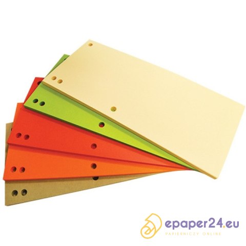 Przekładki kartonowe Office Products 1/3 A4 mix kolor (100) Przekładki kartonowe Office Products 1/3 A4 mix kolor (100)