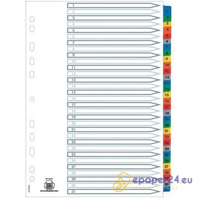 PRZEKŁADKI MYLAR ELBA A4 1-31 PRZEKŁADKI MYLAR ELBA A4 1-31