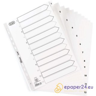 PRZEKŁADKI PP ELBA A4 1-12 BIAŁE