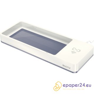 PRZYBORNIK NA BIURKO Z ŁADOWARKĄ LEITZ WOW BIAŁY