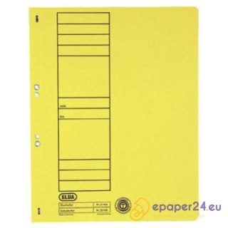SKOROSZYT KARTONOWY ELBA A4 OCZKOWY ŻÓŁTY