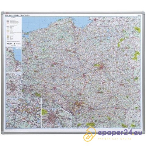 TABLICA MAPA DROGOWA POLSKI 102*120cm TABLICA MAPA DROGOWA POLSKI 102*120cm