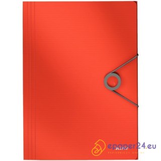 TECZKA Z GUMKĄ LEITZ SOLID 15mm CZERWONA