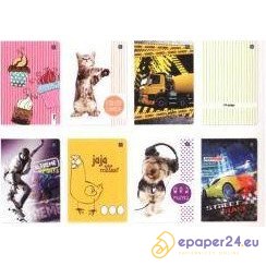 ZESZYT A5 32 KARTKI "3=" MIX WZORÓW