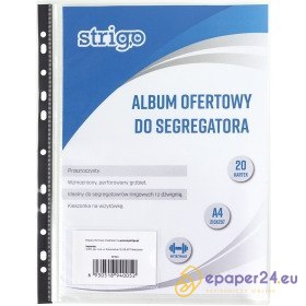 Album ofertowy wpinany Strigo A4 20k transparentny Album ofertowy wpinany Strigo A4 20k transparentny